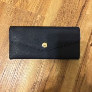 Michael kors blue leather wallet